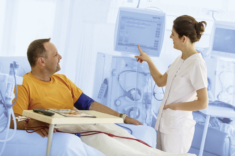 Patient during treatment
