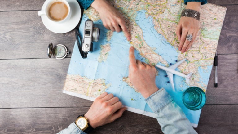 Worldmap on a table