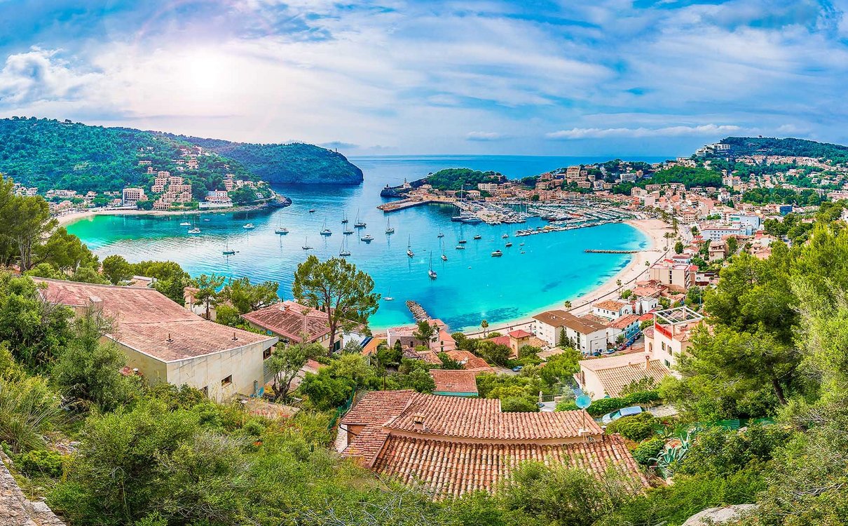 Panoramic view of  Soller Port